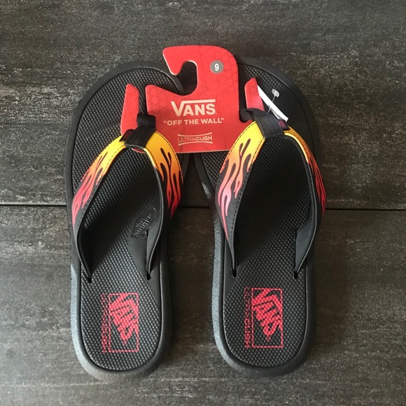 vans flame sandals